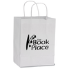 White Kraft Recycled Paper Shopping Bag - 10-1/2