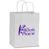 White Kraft Recycled Paper Shopping Bag - 10-1/2