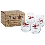 Stemless White Wine Glass Set - 17 oz.
