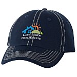 Bio-Washed Cap - Contrast Stitching - Embroidered