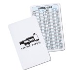 Credit Card Size Tipping Chart