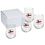 Stemless White Wine Glass Set - 17 oz. - Colored Box
