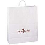 Kraft Paper White Shopping Bag – 19-1/4” x 16”