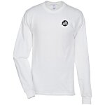 Hanes Tagless 6.1 oz. LS T-Shirt - Screen - White