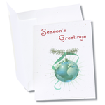Seeded Holiday Card - Season's Greetings Globe