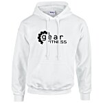 Gildan 50/50 Hooded Sweatshirt - Screen - White