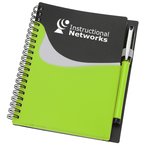 New Wave Black Pocket Notebook w/Gel Pen