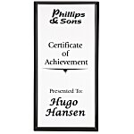 Black Finished Plaque w/Aluminum Plate - 12