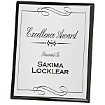 Black Finished Plaque w/Aluminum Plate - 10