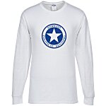 Jerzees Blend 50/50 LS T-Shirt - Screen - White