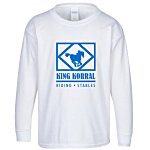 Gildan Ultra Cotton Heavyweight LS Tee - Youth - White
