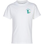 Hanes Tagless T-Shirt - Youth - Embroidered - White