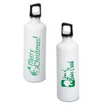 h2go Stainless Bottle - 24 oz. - Merry Christmas - White