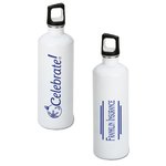 h2go Stainless Bottle - 24 oz. - Celebrate - White