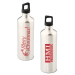 h2go Stainless Bottle - 24 oz. - Merry Christmas - Silver