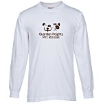 Bayside USA Made Long Sleeve T-Shirt - White