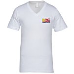 Canvas Delancey V-Neck T-Shirt - Men's - White - Embroidered