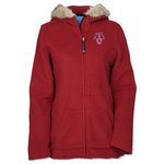 Faux Fur Trimmed Fleece Hoodie
