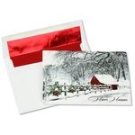 Decorations of Red & Green Greeting Card
