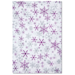 Tissue Paper - Silver & Purple Snowflakes