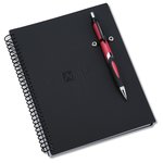 Midnight Eco Notebook w/Helix Pen