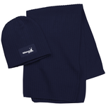 Rib Knit Scarf and Beanie Set