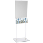 Floor Poster Stand w/5 Pockets - Clear