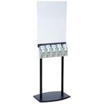 Floor Poster Stand w/5 Pockets - Black