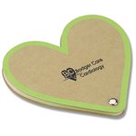 V Natural Kraft Jotter - Heart - Closeout