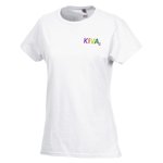 Gildan SoftStyle T-Shirt - Ladies' - Embroidered - White