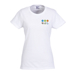 Gildan 5.3 oz. Cotton T-Shirt - Ladies' - Emb - White