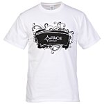 Hanes Tagless T-Shirt - Screen - White - Brushstroke Design