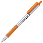 Value Grip Click Pen - Silver - 24 hr
