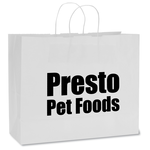 White Kraft Recycled Paper Shopping Bag  - 13