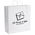 White Kraft Paper Shopping Bag  - 18-3/4