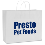 White Kraft Recycled Paper Shopping Bag - 13