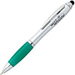 Curvy Stylus Twist Pen - Silver