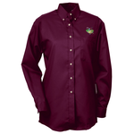 Soil Release Button Down LS Poplin Shirt - Ladies' - 24 hr
