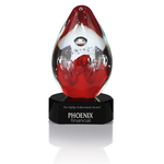 Lava Art Glass Award - Black Base