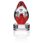 Lava Art Glass Award - Clear Base