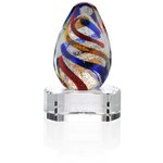 Spiral Art Glass Award - Clear Base