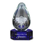 Polar Art Glass Award - Blue Base