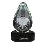 Polar Art Glass Award - Black Base