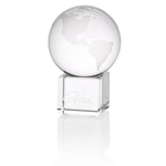 Globe Crystal Desktop Award - 3