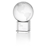 Globe Crystal Desktop Award - 4