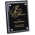 Black Finished Plaque w/Jade Glass Plate - 8