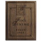 Walnut Finished Wood Plaque - 9