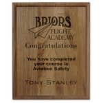 Walnut Finished Wood Plaque - 10