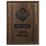 Walnut Finished Wood Plaque - 12