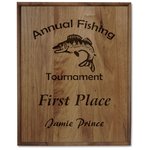 Walnut Finished Wood Plaque - 15